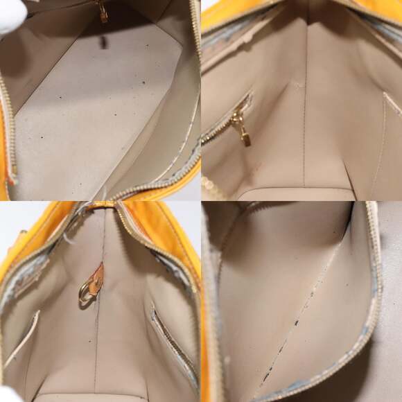 LOUIS VUITTON Monogram Vernis Houston Hand Bag Beige M91004 - Picture 12 of 13